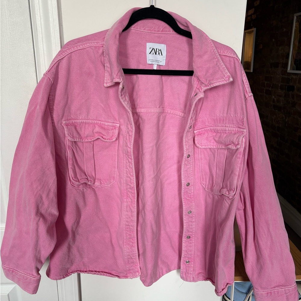 Zara Pink Denim Jacket
